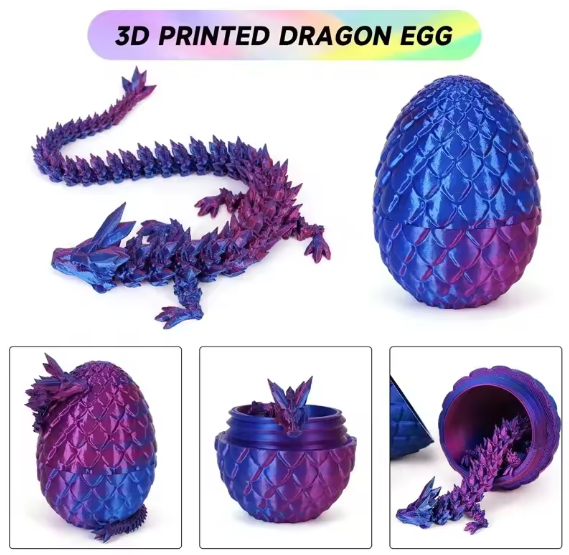 3D Printed Dragon Egg Toy – A Science-Inspired Surprise Inside!