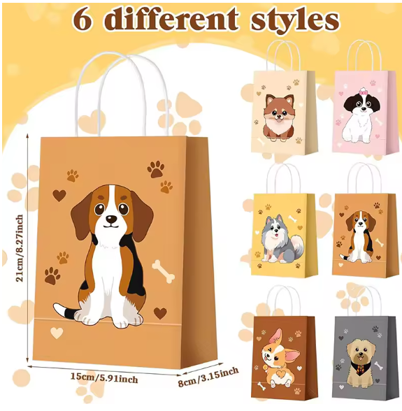 Cute Puppy Party Favor Bags - Perfect for Your Next Celebration!