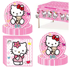 🎀 Hello Kitty Party Supplies Kit – 41-Piece Set for 10 Kids! 🎉