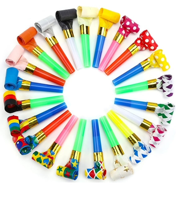 Colorful Blowout Noisemakers – Fun Party Favors for Kids' Birthday Celebrations
