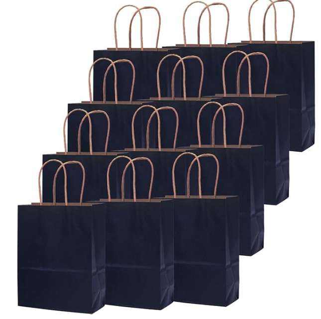 Basic Bright Solid Navy Blue Party Bags – Perfect for Any Event