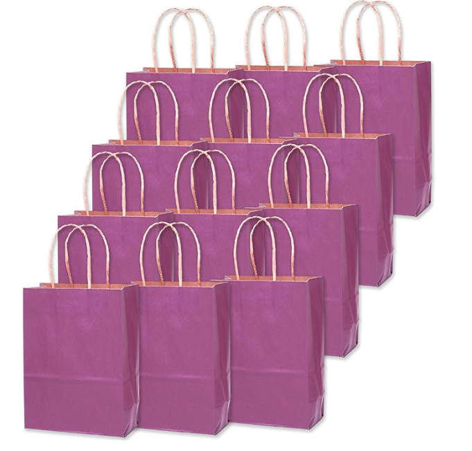 Basic Bright Solid Purple Party Bags – Perfect for Any Event