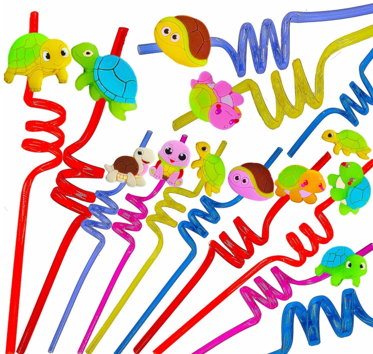 Make Every Sip a Safari with Animal-Themed Silly Straws! 🐢🎉