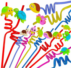 Make Every Sip a Safari with Animal-Themed Silly Straws! 🐢🎉