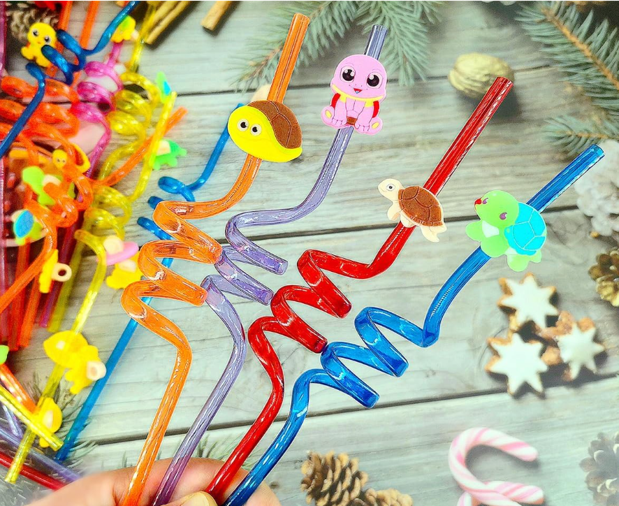 Make Every Sip a Safari with Animal-Themed Silly Straws! 🐢🎉
